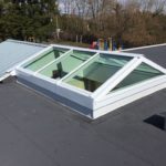 Another School skylight with one glass gable